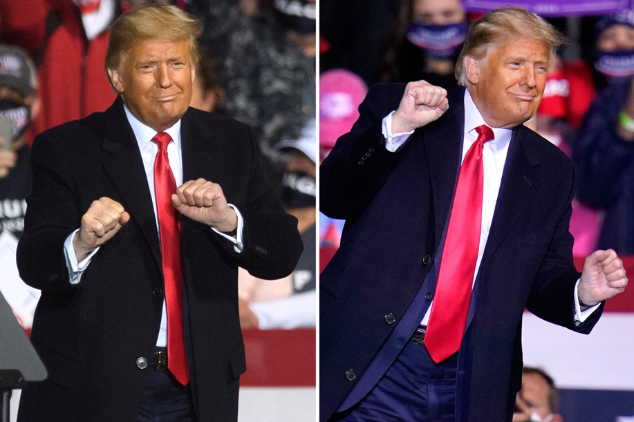 Donald Trump does awkward dad dance to YMCA after telling cheering rally  crowd he'll 'make America safe again' | The Sun