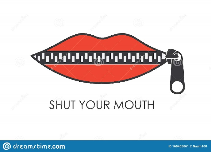 Shut Your Mouth Stock Illustrations – 87 Shut Your Mouth Stock  Illustrations, Vectors & Clipart - Dreamstime